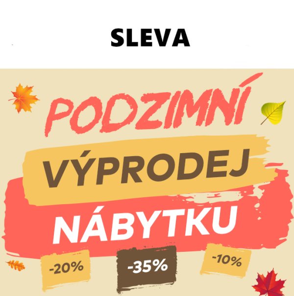 Podzimní výprodej nábytku v Nábytek Paul