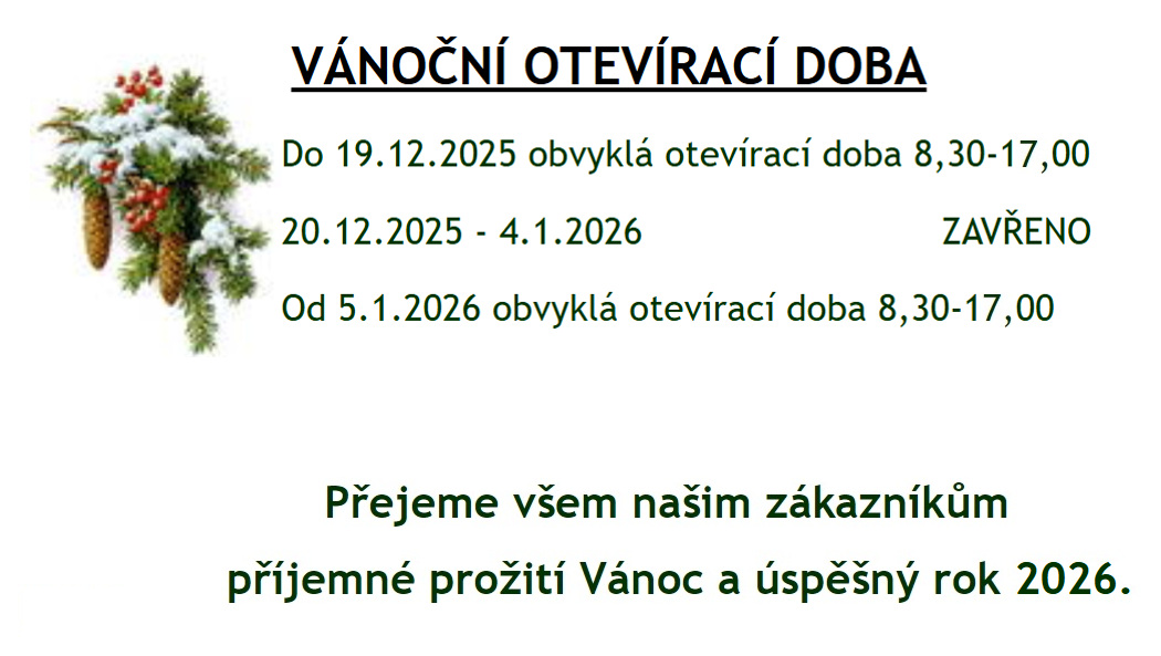 Vánoční otevírací doda 2025