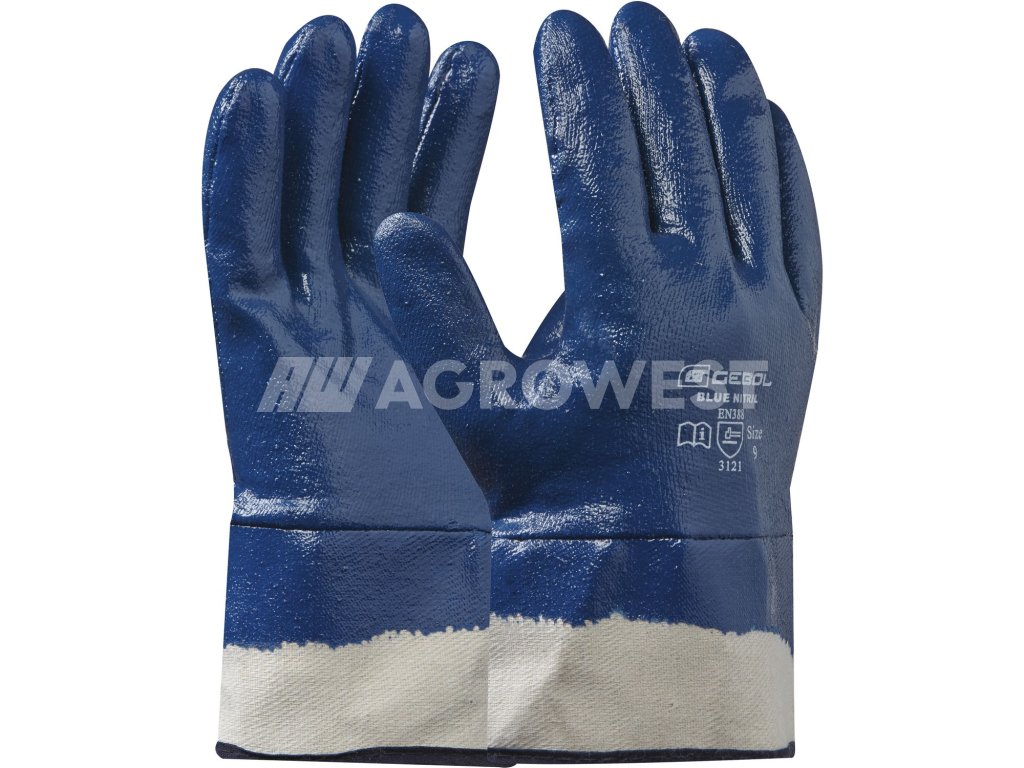 gebol pracovni rukavice blue nitril vel 10 en 388 kategorie ii ie401328