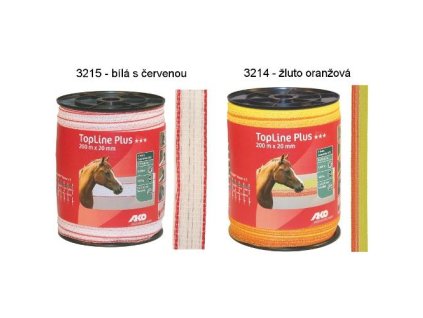 13521 polyetylenova paska pro elektricke ohradniky topline plus bila s cervenou