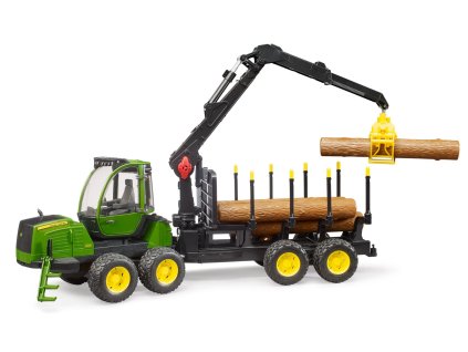 15492 lesnicky traktor john deere s prepravnikem dreva