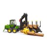 15492 1 lesnicky traktor john deere s prepravnikem dreva