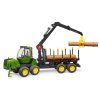 15492 lesnicky traktor john deere s prepravnikem dreva