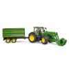 17682 1 traktor john deere 7r 350 s celnim nakladacem a privesem