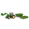 17682 7 traktor john deere 7r 350 s celnim nakladacem a privesem