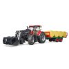17706 2 traktor case ih optum 300 cvx s celnim nakladacem a prepravnikem baliku