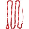 Vázací řetěz 7 mm, délka 2,5 m, G80 - červený