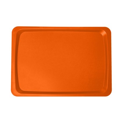 Jídelní podnos klasický, jasná oranžová, 600x400 mm