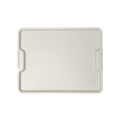 Jídelní podnos ergonomický s uchy, jasná bílá, 456x356 mm