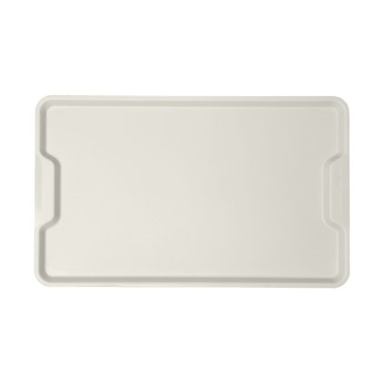 Jídelní podnos ergonomický s uchy, jasná bílá, 530x325 mm