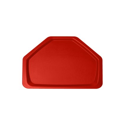 Jídelní podnos zkosený, dopravní červená, 530x325 mm