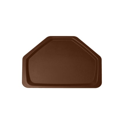Jídelní podnos zkosený, oříšková hnědá, 530x325 mm