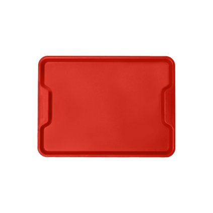 Jídelní podnos ergonomický s uchy, dopravní červená, 415x305 mm