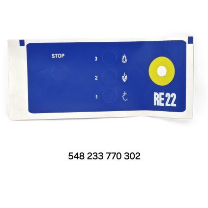 Štítek RE22 pryskyřice náhon