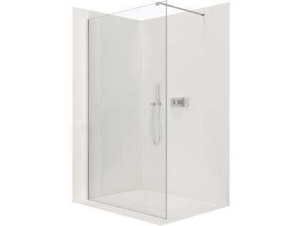 545599 cerano sprchova zastena walk in onyx cube l p 8 mm hranata vzpera chrom transparentni sklo 140x200 cm rozbaleno