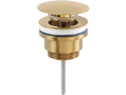 CERANO - Umyvadlová výpusť - 5/4“ click-clack - univerzální - zlatá kartáčovaná