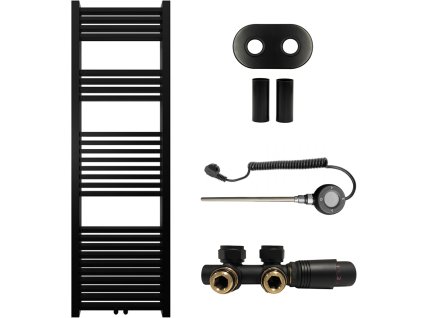 663715 3 cerano koupelnovy radiatorovy set franko kombinovane vytapeni wifi tyc stredove pripojeni 50 mm 514w cerna matna 1600x500 mm