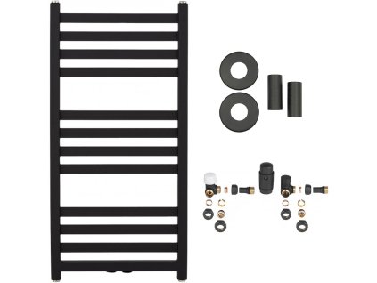 663916 2 cerano koupelnovy radiatorovy set fulgidus ustredni vytapeni bocni pripojeni 503w cerna matna 880x430 mm