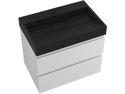 668914 cerano koupelnova skrinka carole bila matna umyvadlo z lit mramoru vita otvor cerna matna 70x58x46 cm