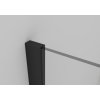 CERANO - Boční stěna Varone L/P - 6 mm - černá matná, transparentní sklo - 100x195 cm