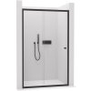 CERANO - Sprchové posuvné dveře Varone POINT L/P - 6 mm - černá matná, transparentní sklo - 140x195 cm