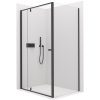 CERANO - Sprchový kout Santini L/P - 6 mm - černá matná, transparentní sklo - 140x90x195 cm - pivotový