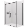 CERANO - Sprchový kout Santoro L/P - 6 mm - černá matná, transparentní sklo - 120x100x195 cm - posuvný