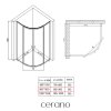 CERANO - Sprchový kout Orso L/P - 6 mm - čtvrtkruh - R550 - chrom, transparentní sklo - 90x90x195 cm - posuvný