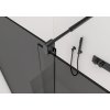 CERANO - Sprchová zástěna Walk-in Medin L/P - 8 mm - černá matná, grafitové sklo - 150x195 cm - dvoudílná posuvná