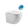 CERANO - Kompletní podomítkový WC set Lite/Cesso - bílá lesklá - WC tlačítko Slim, chrom - předstěnová instalace/sádrokarton - 49x36 cm