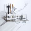 CERANO - Nástěnný/Samolepící organizér na koupelnové doplňky Lero - chrom