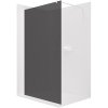CERANO - Sprchová zástěna Walk-in Onyx Round L/P - 8 mm - kulatá vzpěra - bílá matná, grafitové sklo - 50x200 cm