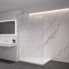 CERANO - Sprchová zástěna Walk-in Onyx Cube L/P - 8 mm - hranatá vzpěra - bílá matná, rýhované sklo - 70x200 cm