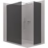 CERANO - Sprchová zástěna Walk-in Onyx T L/P - 8 mm - hranatá vzpěra - chrom, grafitové sklo - 140x140x200 cm