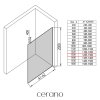 CERANO - Sprchová zástěna Walk-in Onyx Top Round L/P - 8 mm - kulatá vzpěra - bílá matná, mléčné sklo - 130x200 cm