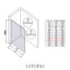 CERANO - Sprchová zástěna Walk-in Crystal L/P - 8 mm - bezvzpěrový systém - chrom, transparentní sklo - 130x200 cm