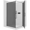 CERANO - Sprchový kout Porte L/P - 8 mm - černá matná, grafitové sklo - 100x90x195 cm - otočný