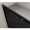 CERANO - Sprchové posuvné dveře Varone LINE L/P - 6 mm - černá matná, grafitové sklo - 150x195 cm