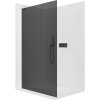 CERANO - Sprchová zástěna Walk-in Onyx L-levá vzpěra - 10 mm - černá matná, grafitové sklo - 140x200 cm
