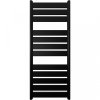CERANO - Koupelnový radiátorový set Arturo - kombinované vytápění, wifi tyč - boční jednobodové připojení - 644W - černá matná - 1200x500 mm