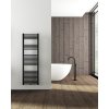 CERANO - Koupelnový radiátorový set Franko - kombinované výtápění, wifi tyč - středové připojení 50 mm - 514W - černá matná - 1600x500 mm