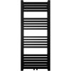 CERANO - Koupelnový radiátorový set Franko - ústřední vytápění - středové připojení 50 mm - 392W - černá matná - 1200x500 mm