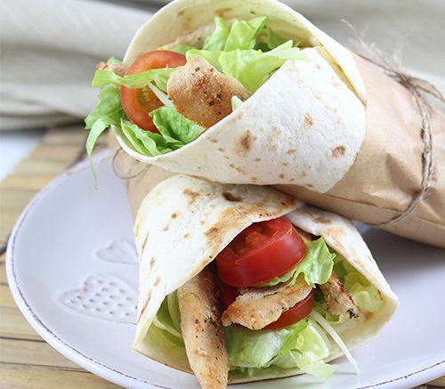 Domáci kurací wrap
