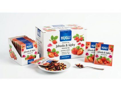 jahoda a sipky ovocny caj 20x50g hugli