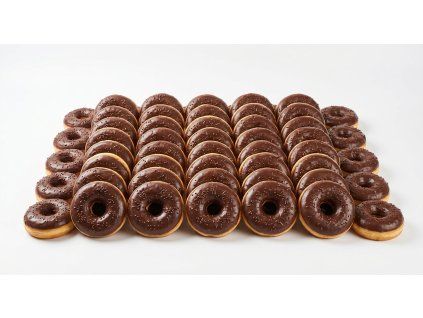 donut s polevou s cokoladovou prichutou 55g 60ks