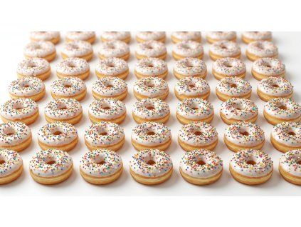 donut s farebnym posypom 57g 60ks