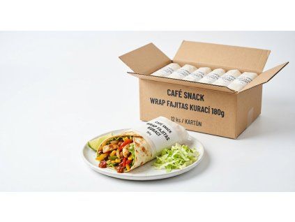 cafe snack wrap fajitas kuraci 180g 12ks karton