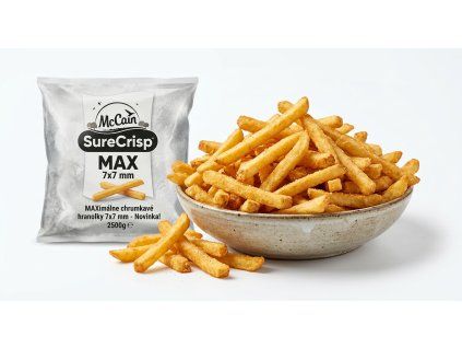 mccain surecrisp max 7 maximalne chrumkave hranolky 7x7 mm novinka 2500g