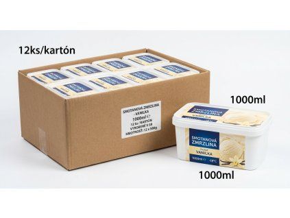 smotanova zmrzlina vanicka 1000ml 12ks karton
