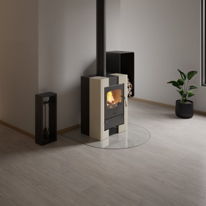 Sklo pod kamna - FLAMINGO Kapka 1100x1100 mm / 6 mm